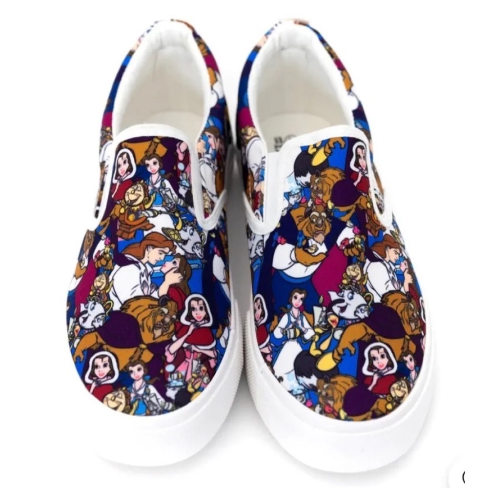 Slip-On Canvas Sneakers in Blue Multi Print